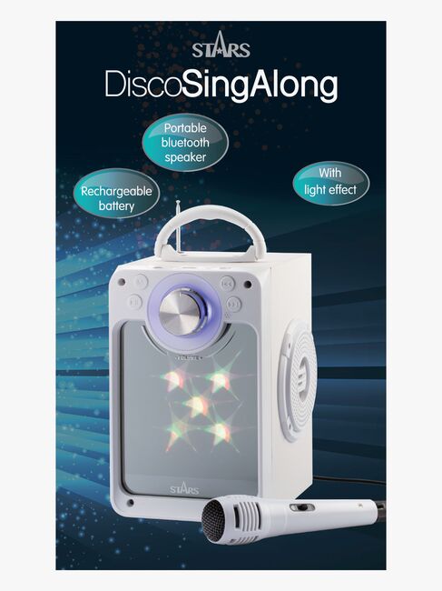 STARS Karaokemaskin med Lys, Hvit