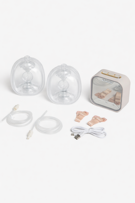 Beemoo CARE Wearable Flow Elektrisk Brystpumpe Dobbel, Beige