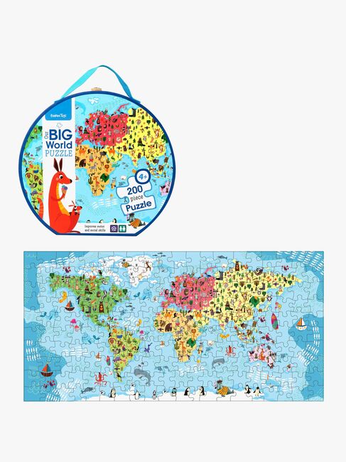 Barbo Toys  Vårt Store Puslespill Verden 200 Brikker