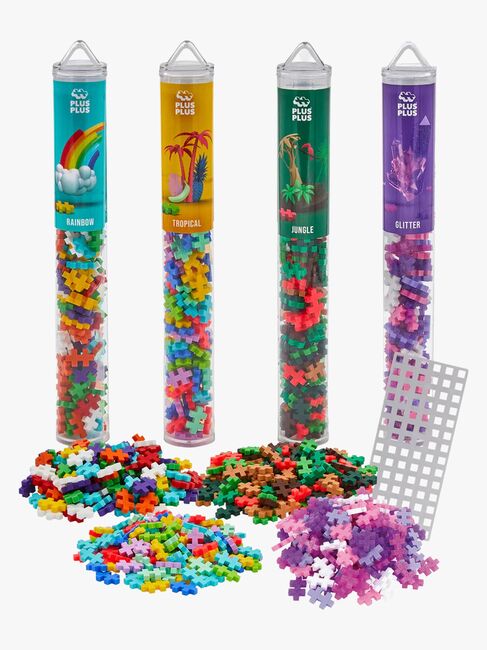 Plus-Plus Byggesett med Bunnplate & Tube New Mix, 4x100 Deler