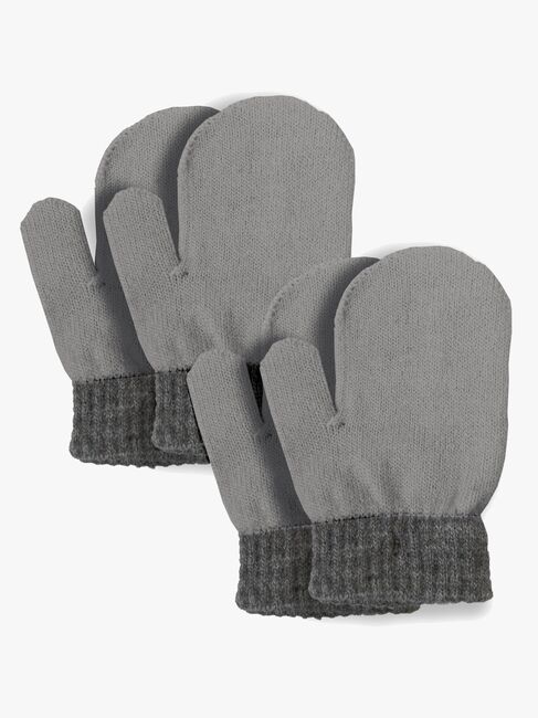 Lindberg Sundsvall Votter Ullblanding 2-Pakk, Grey/Anth