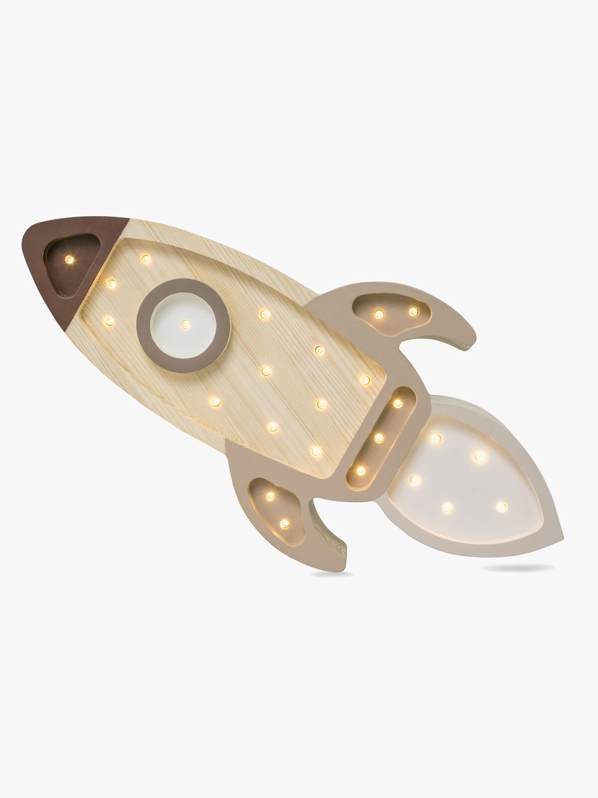 Little Lights Lampe Romrakett, Cappucino Wood