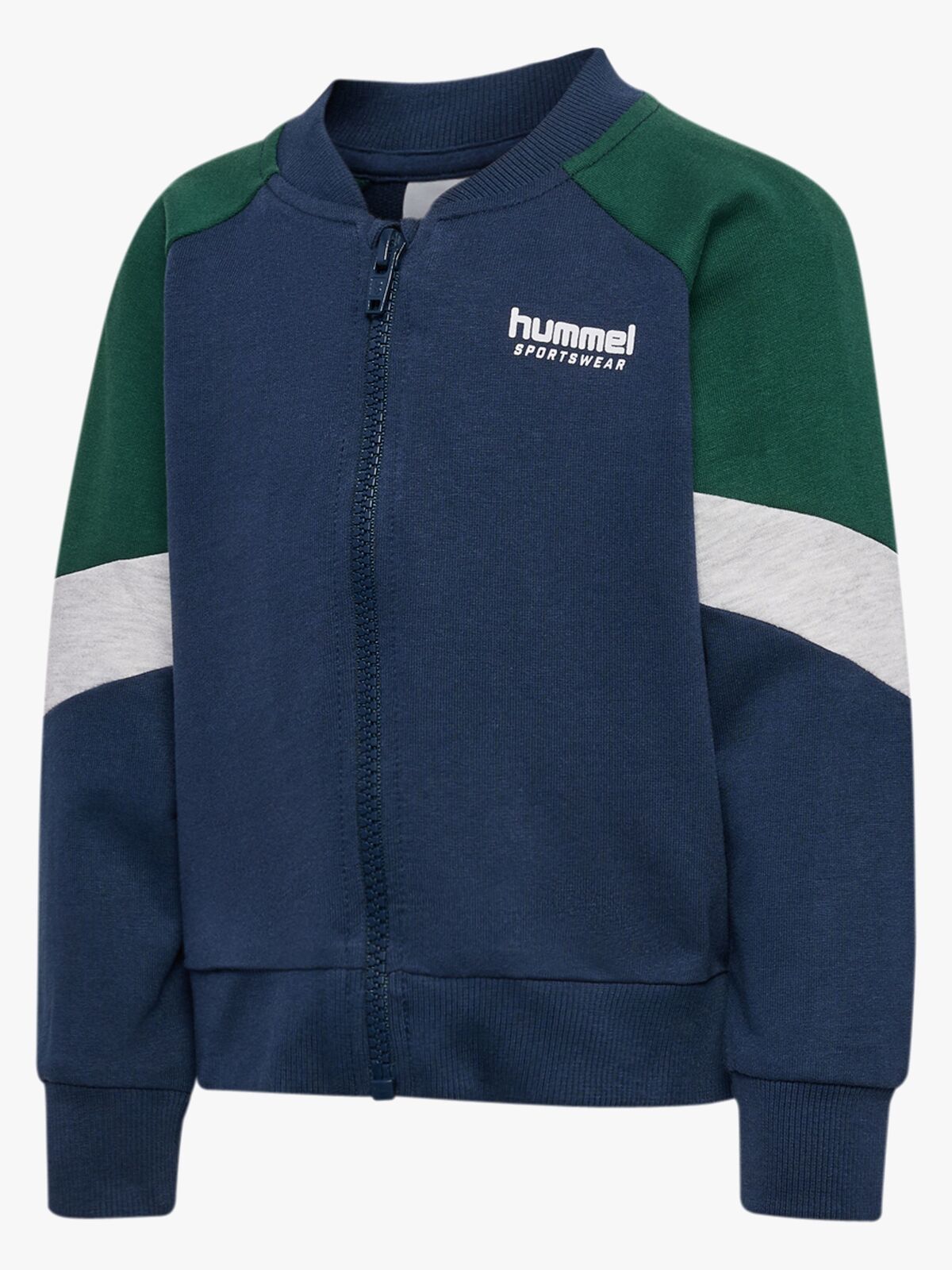 Hummel Loose Block Mini Full-Zip Genser, Dress Blues