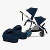 Cybex e-Gazelle S Tvillingvogn, Ocean Blue/Silver