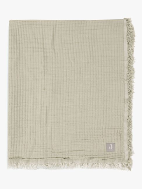 Jollein Musselinteppe Fringe, Olive Green/Ivory