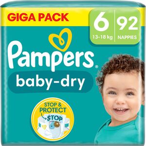 Pampers Baby-Dry Bleier Str 6 13-18 kg 92-pack
