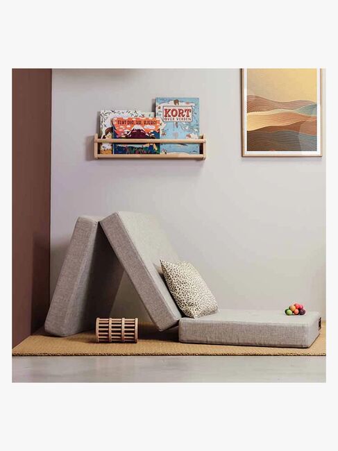 KlipKlap 3-Fold Enkelmadrass, Beige