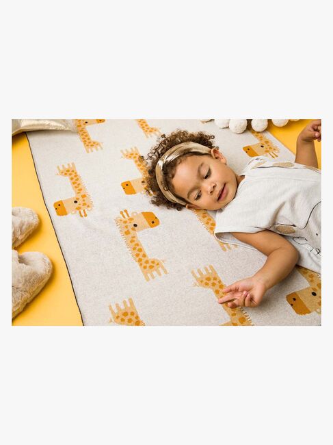 Bizzi Growin Strikketeppe Aio Baby, Gilbert Giraffe