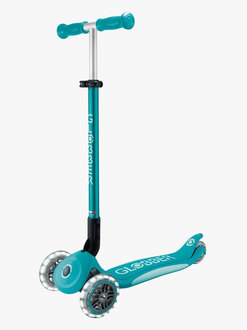 Globber Primo Sammenleggbar Plus Lights V2 3-hjuls Sparkesykkel, Marineblå
