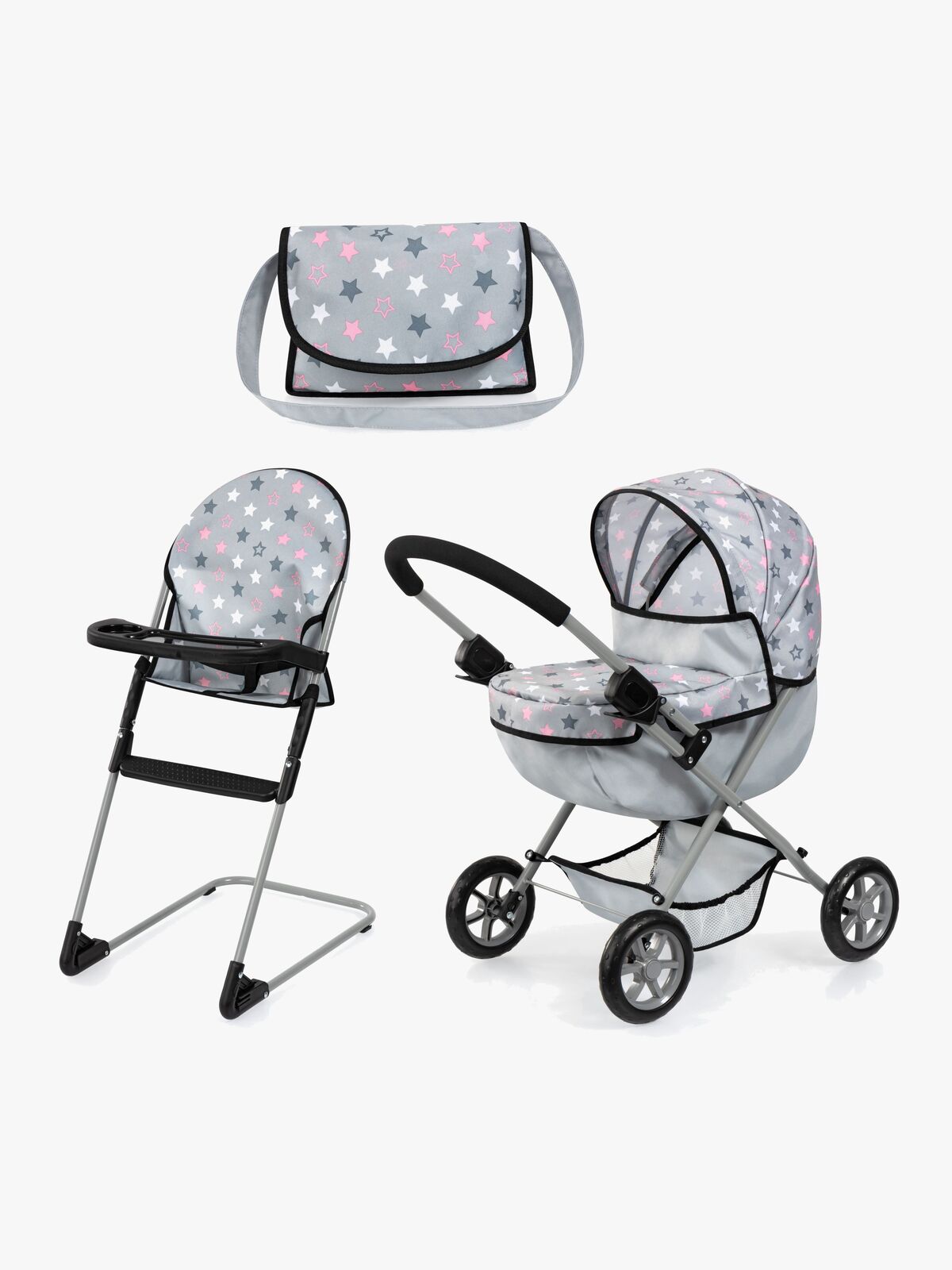 Bayer Design Dukkevogn Cosy Sett, Grey