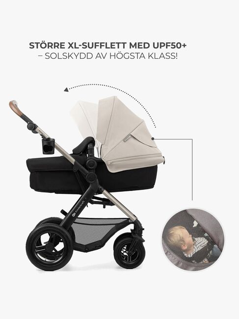 Kinderkraft MOOV 2 Air 3-in-1 Kombivogn, Moonlight Grey