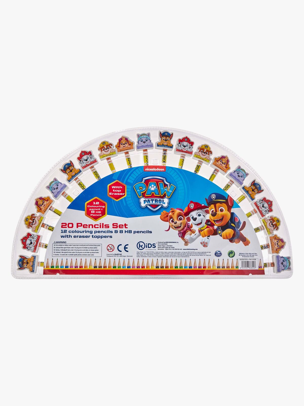 Paw Patrol Penner med Viskelær 20-Pack