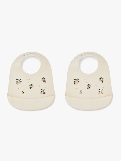 LIEWOOD Tilda Smekke med Trykk Silikon 2-Pack, Peach/Sea Shell