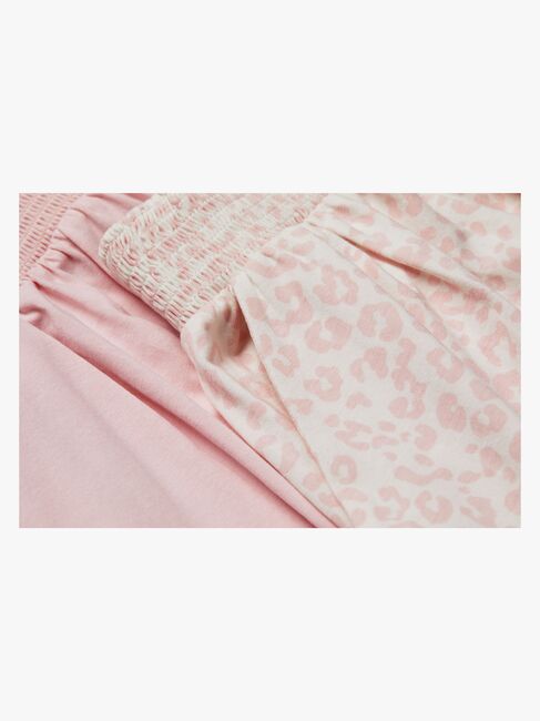 Luca & Lola Doro Skjørt 2-pack, Leopard/Pink