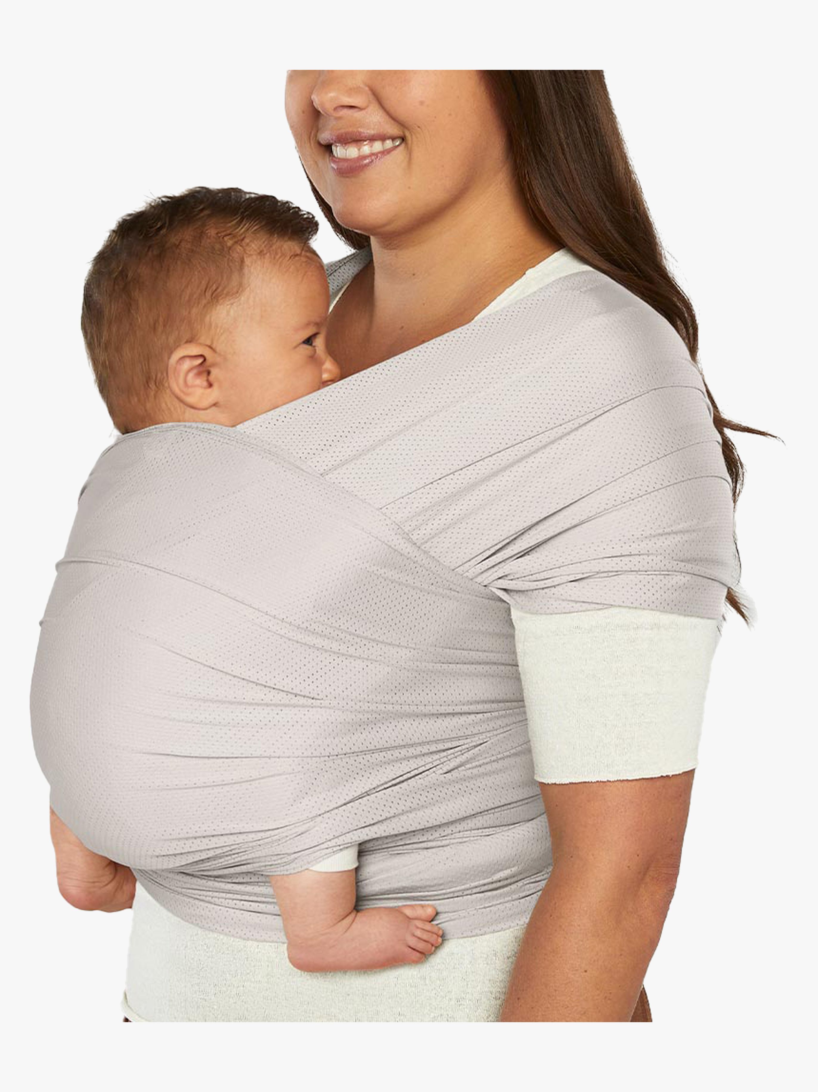 Ergobaby Aura Wrap Mesh Bæresjal, Soft Grey - Bæresjal - Polyester,Elastan