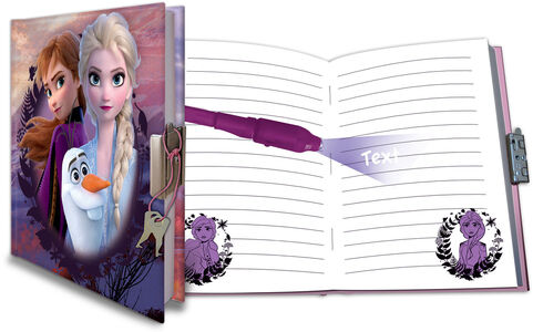 Disney Frozen 2 Dagbok Med Lås og Magisk Penn