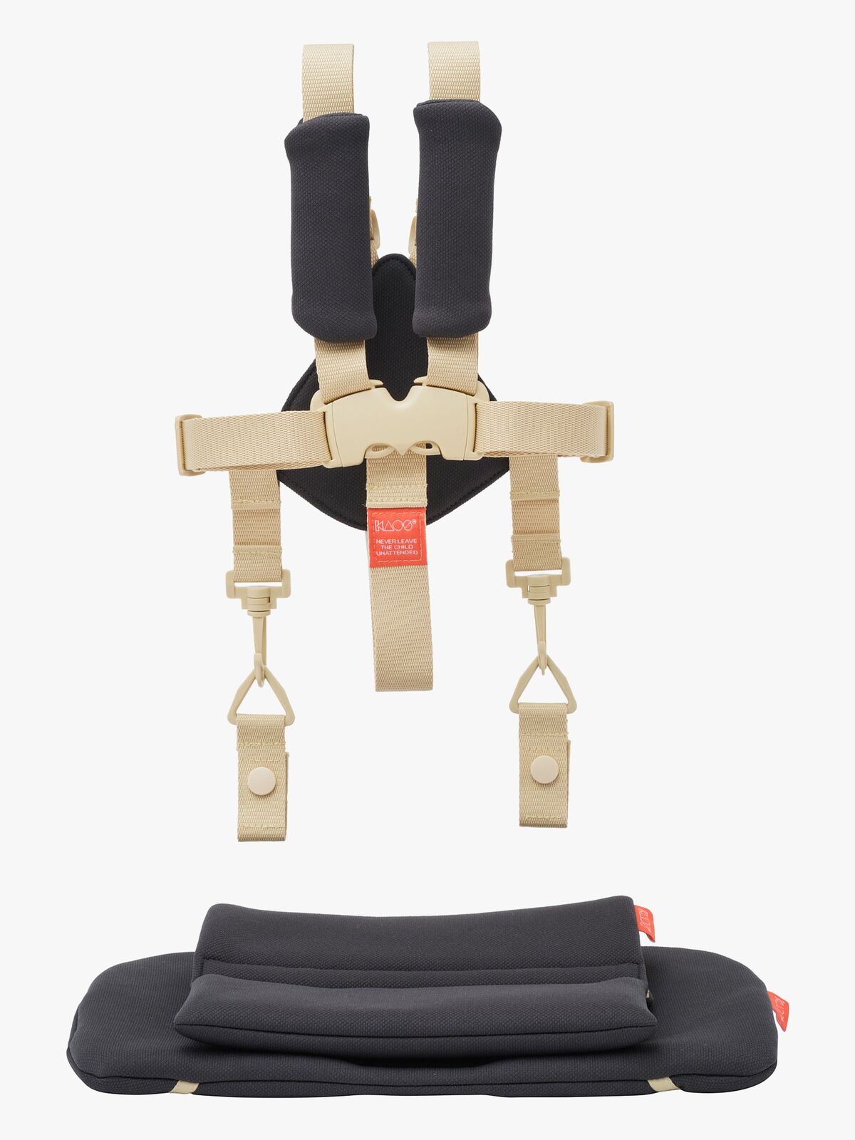 KAOS Klapp Jr. Sele & Putesett, Charcoal Black