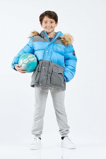 Svea Contrast Padded Parkas, Magic Blue
