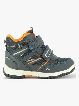 Leaf Kasuri WP Mid Sneakers, Navy/Orange