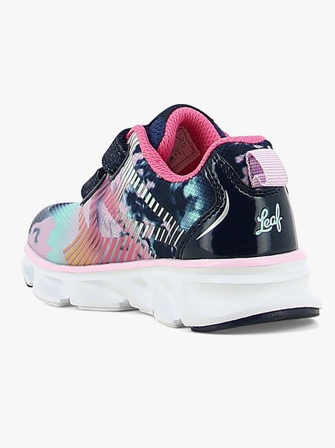 Leaf Skalka Blinkende Sneakers, Navy/Pink
