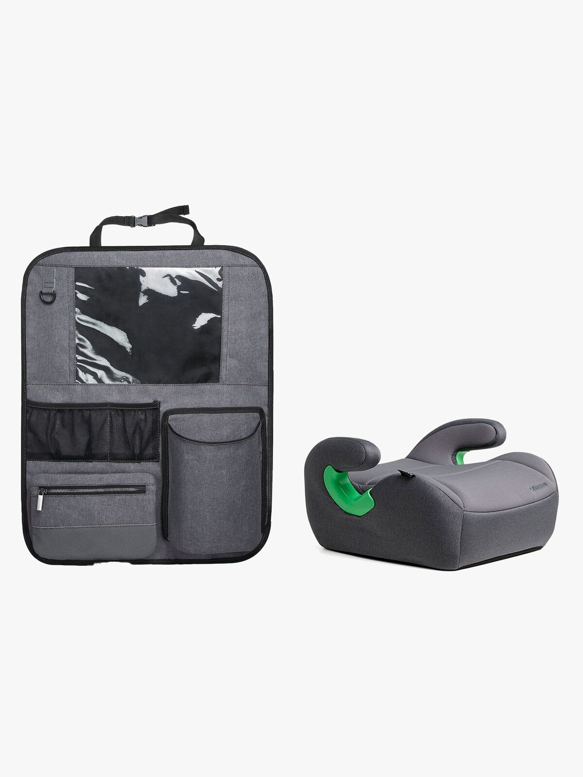 Beemoo Raise 2 i-Size Beltepute inkl. Beemoo Deluxe Sparketrekk med Oppbevaring, Mineral Grey