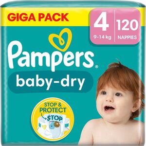 Pampers Baby-Dry Bleier Str 4 9-14 kg 120-pack
