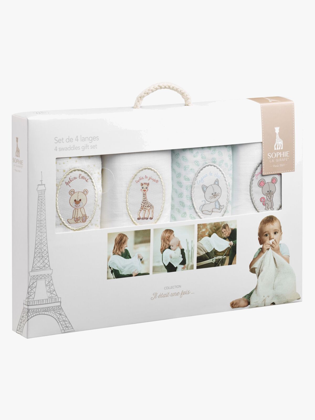 Sophie the Giraffe Musselinteppe 4-pack 