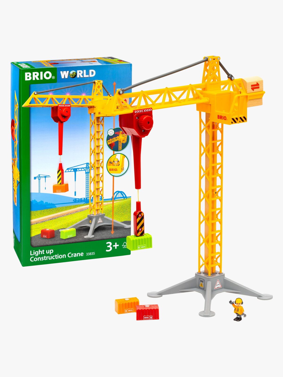 BRIO 33835 Heisekran med Lys