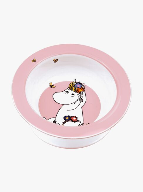 Mummitrollet Eng Tallerken med Sugekopp, Rosa