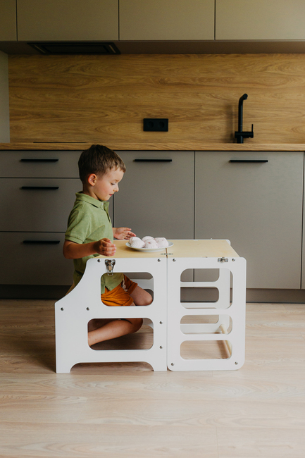 Duck Woodworks Sammenleggbar Læringstårn, Hvit