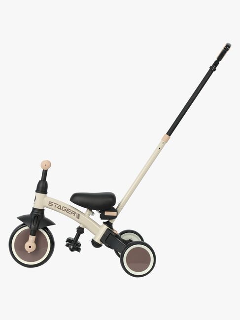 QPlay Stager 3-in-1 Transformerbar Trehjulssykkel, Brun