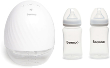 Beemoo Care Wearable Elektrisk Brystpumpe Singel inkl. Brystmelkflaske 240 ml 2-pack