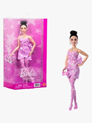 Barbie Deluxe Style Dukke med Rosa Denimkjole