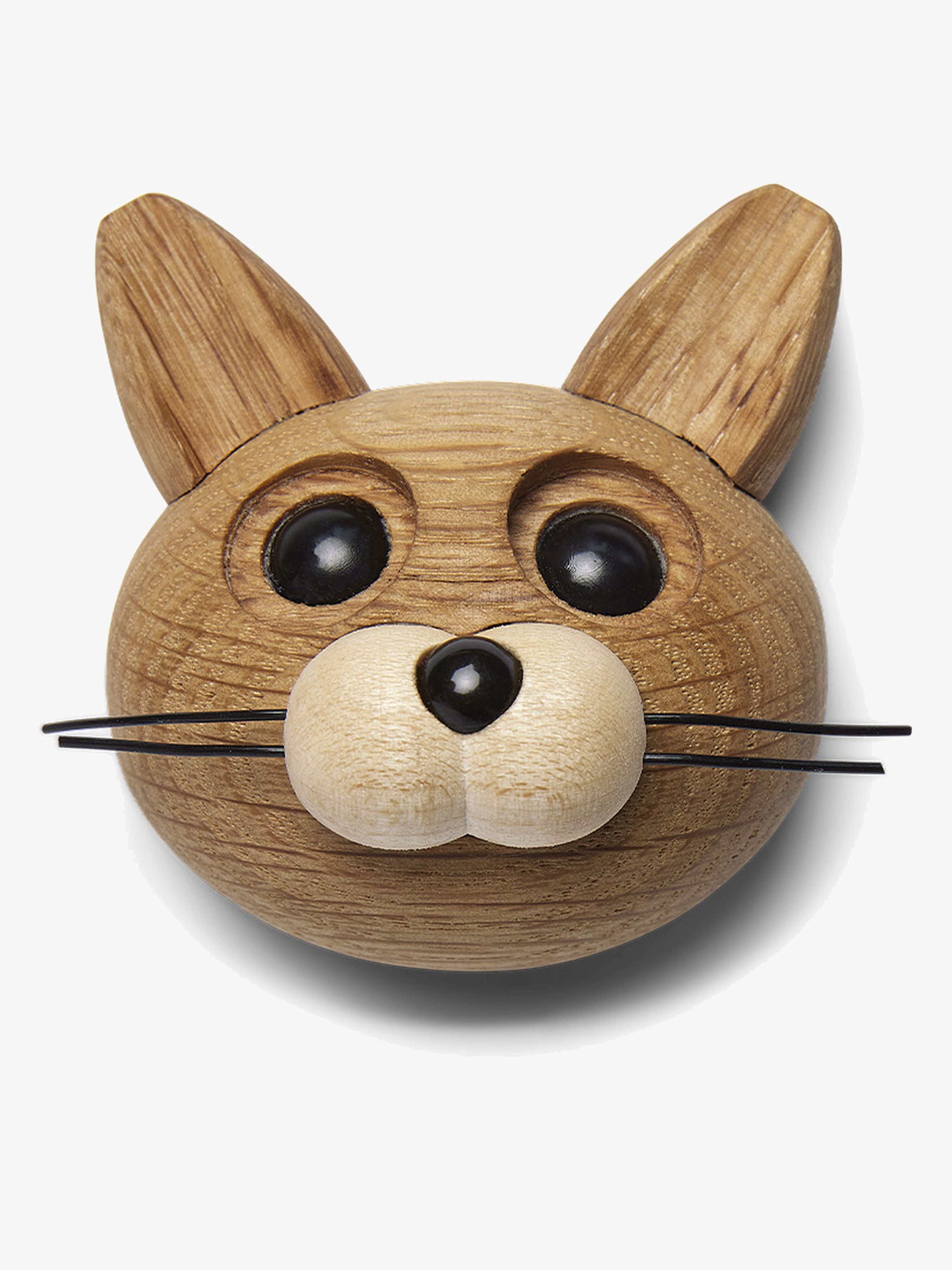SpringCopenhagen Tredekorasjon Lucky Katt 6 cm - På Veggen - Eik,Tre,Plast