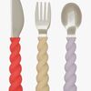 OYOY Mellow Bestikk 3-pakk, Lavender/Vanilla/Cherry Red