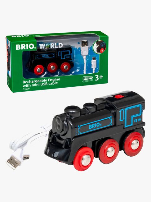 BRIO World 33599 Oppladbart Lokomotiv med Mini-USB-Ledning