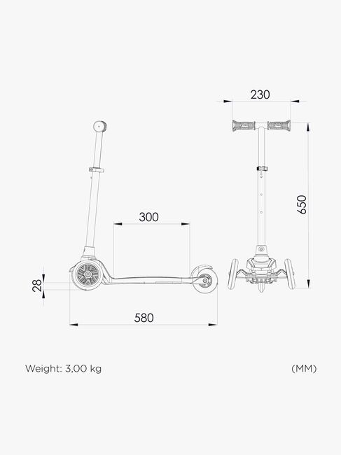 STIGA STR Sparkesykkel Mini Kick Supreme, Rosa