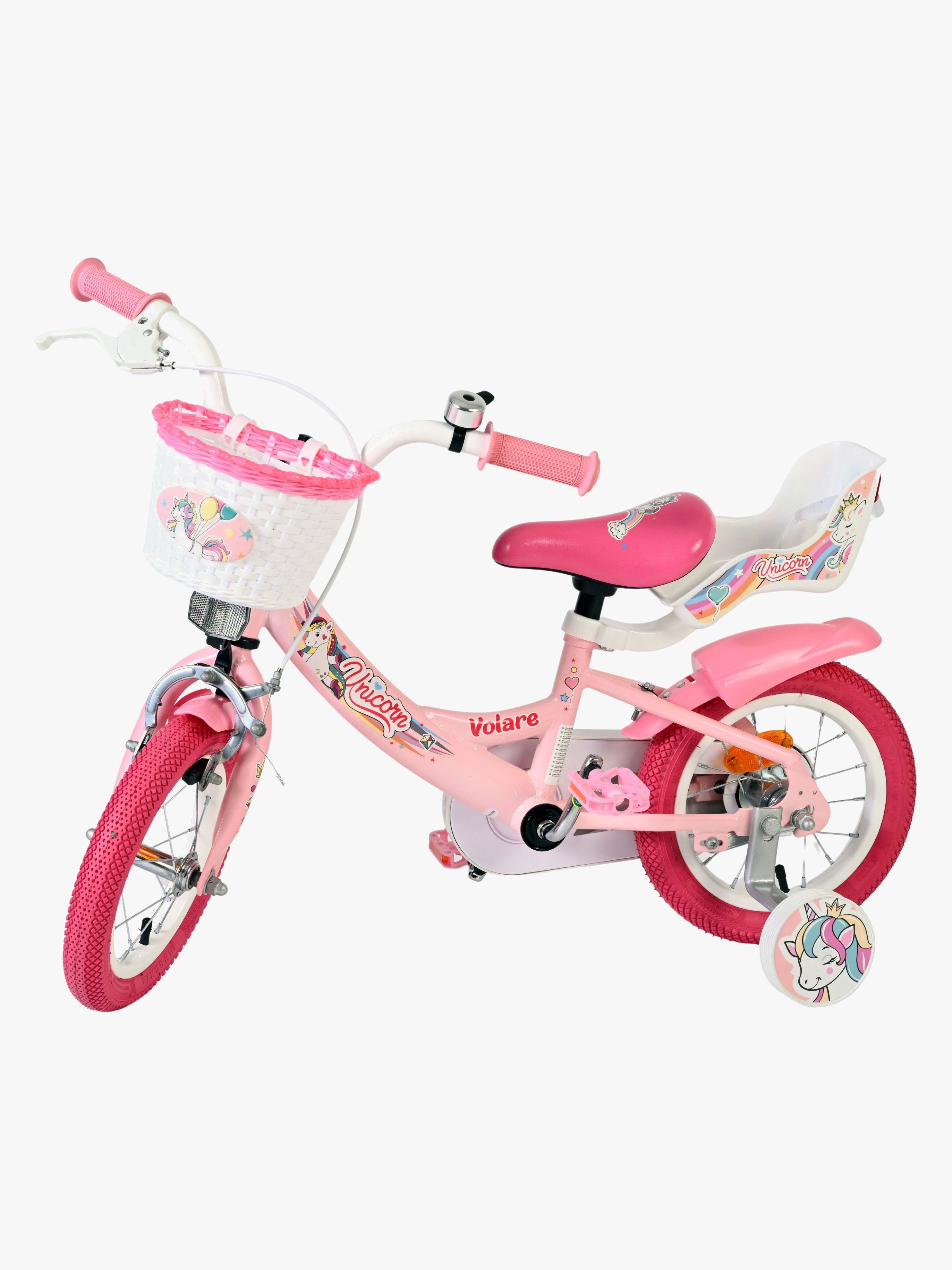 Volare Unicorn Sykkel 12 Tommer, Rosa - Barnesykler - Metall,Plast,Gummi