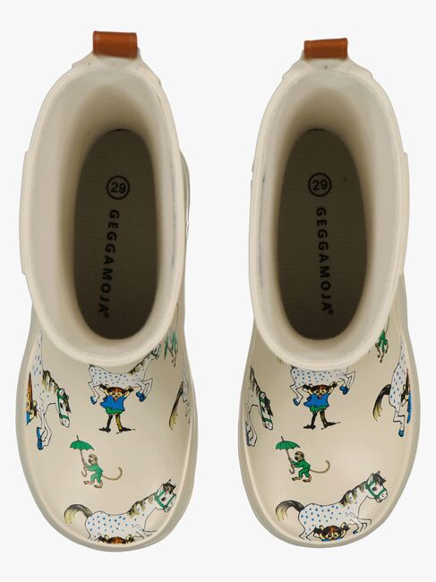 Geggamoja Gummistøvler Pippi Langstrømpe, Beige