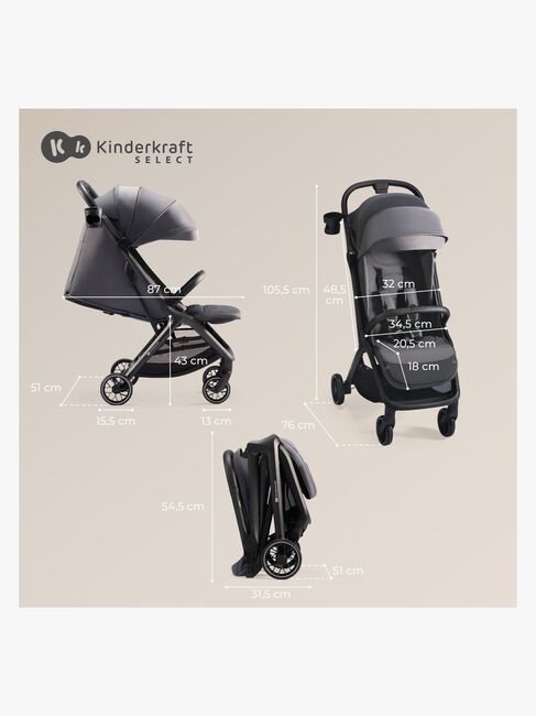 Kinderkraft NUBI 2 Sportsvogn, Mystic Green