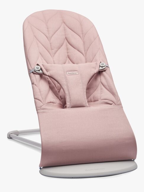 BabyBjörn Bliss Vippestol Vevet Bladmønstret Quilt, Støvrosa