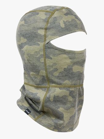 Kombi Merino Pro Balaklava Jr, Khaki Liquid Camo