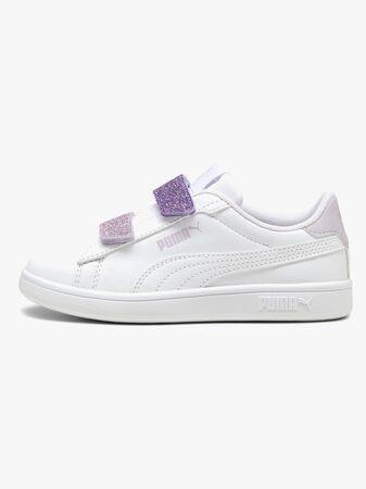 Puma Smash 3.0 Glitter Velcro V PS Sneakers, Hvit