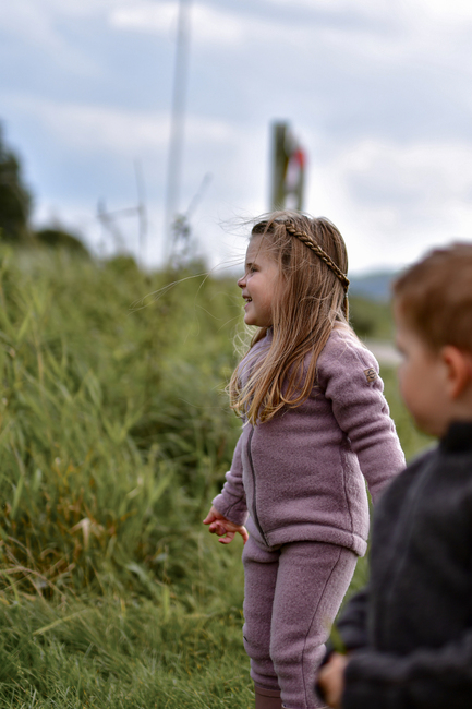 Mikk-Line Fleecejakke Merinoull, Twilight Mauve