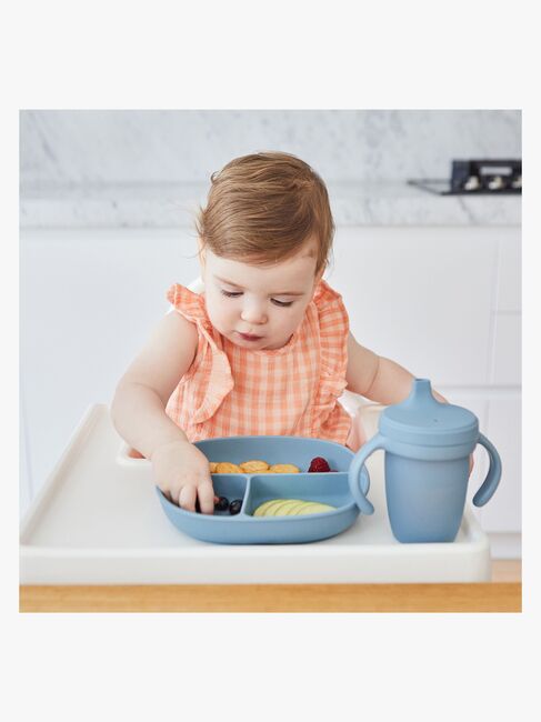 b.box Tallerken med Lokk Silikon, Ocean