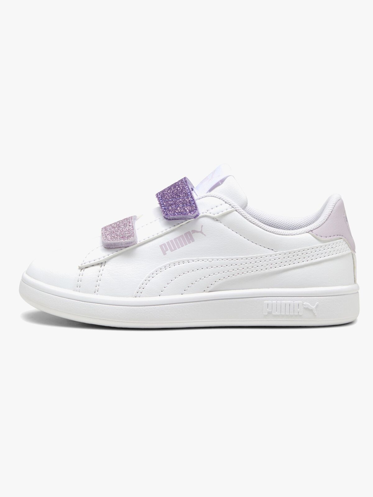 Puma Smash 3.0 Glitter Velcro V PS Sneakers, Hvit
