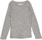 Wheat Langermet T-Skjorte, Melange Grey