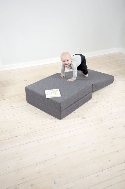 by KlipKlap 3 Fold Single Madrass, Mørkegrå