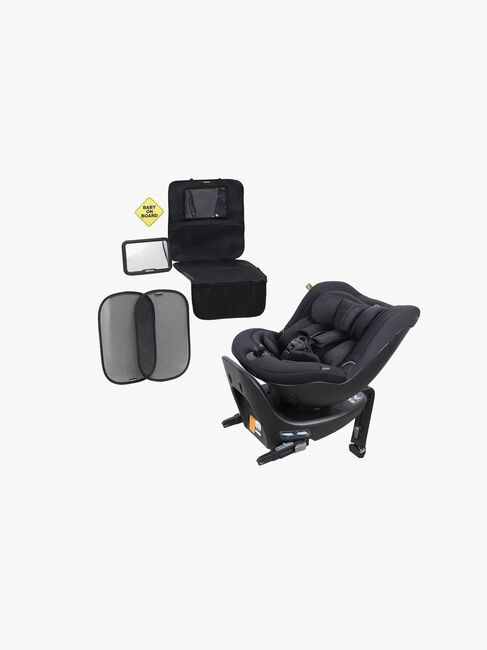Beemoo Reverse i-Size Bakovervendt Bilstol Inkl. Tilbehørspakke, Black Stone