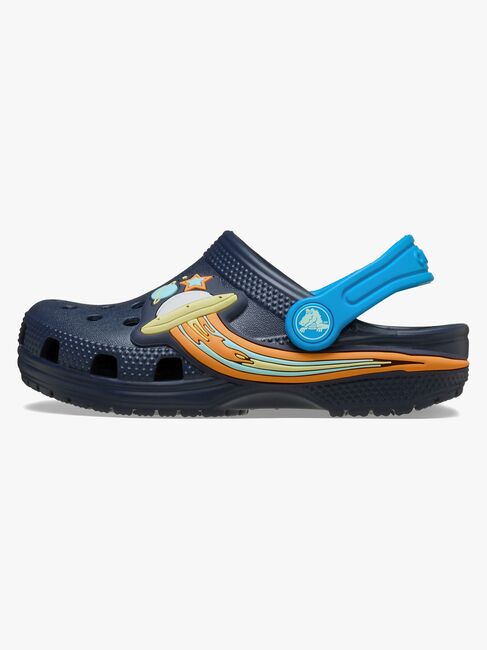 Crocs Classic UFO Lights Kids Sandaler, Navy